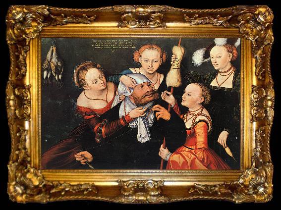 framed  Lucas  Cranach Hercules Onfale, ta009-2